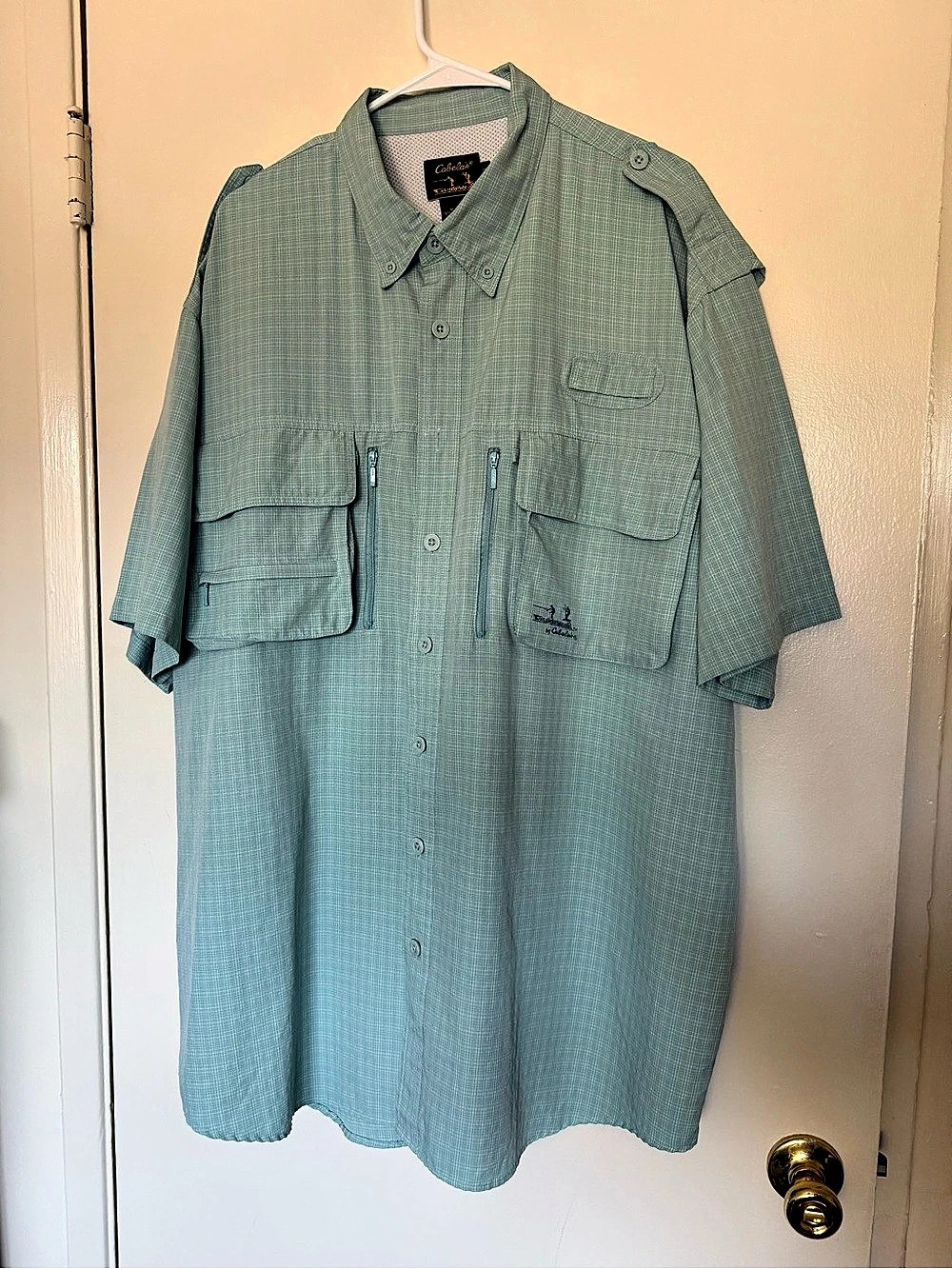 Like New Cabela's Guidewear Men's 2XL Tall Blue Vented Fishing Shirt